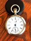 Rare 1882 Illinois 'Currier' Stem/Key Lever 18 Size 13J Display Case Runs Well!