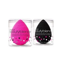 Beauty Makeup Sponge Blender Flawless Latex Foundation Puff Pink & Black 2 Pack