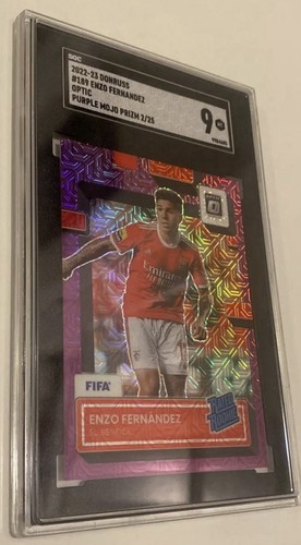 Enzo Fernandez [Optic Purple Mojo] #189 2022 Panini Donruss card