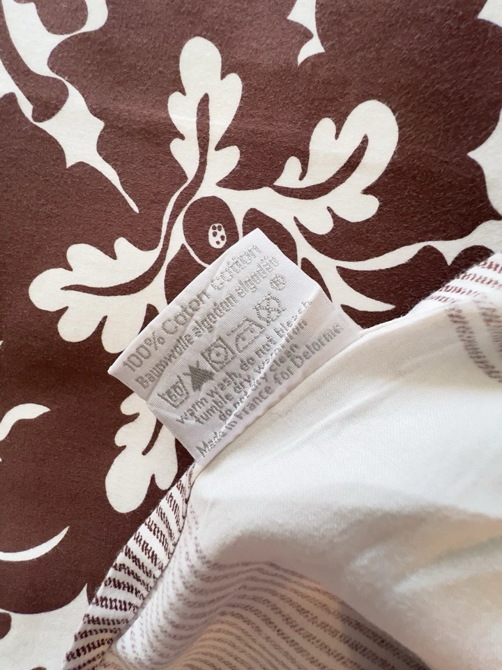 PAR de fundas de almohada Yves Delorme Francia Burano EURO 30 X 30 bridas ropa de cama de lujo Foto 2 de 4