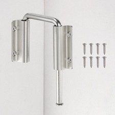 Stainless Steel Sliding Door Lock, 90 Degree U-Bolt Door Latch, Silver