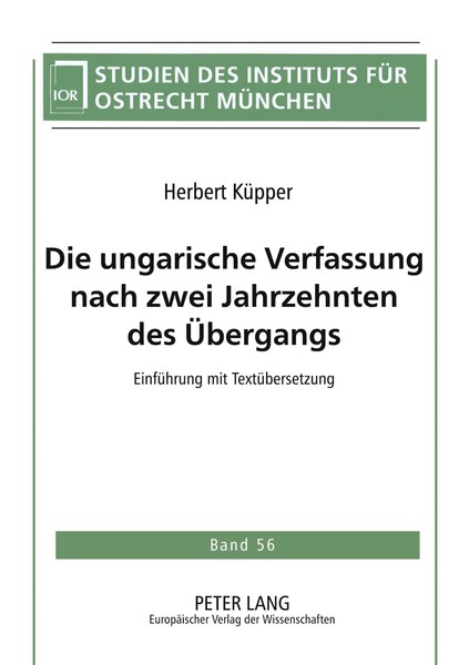 Herbert KüPper | Die Ungarische Verfassung Nach Zwei Jahrzehnten Des ÜBergangs-image