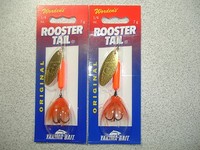 2 X Yakima Bait , Wordens , 1/4 Oz , Rooster Tail Spinners - Orange Fluo. - 2 X Yakima Bait , Wordens , 1/4 Oz , Rooster Tail Spinners - Orange Fluo. -