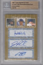 2007 JP Arencibia Kevin Ahrens Brett Cecil Just Minors GOLD ROOKIE AUTO /10
