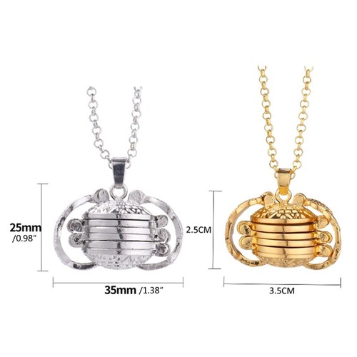 Sublimation Blank Photo Necklaces Picture Necklaces Round Wing Pendant Necklaces - Picture 8 of 9