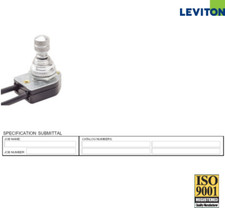 Leviton 90577-L10 Rotary switch, single pole on-off; 1.5A-125VAC-L, 3A 90577-L10