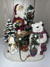 Pfaltzgraff Snow Bear Collection 2002 Snow Bear Santa Resin Sculpture #5404/5576