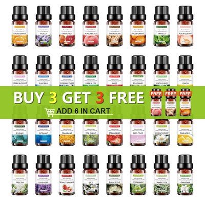 10ml Diffuser 32 Kinds Essential Oils Fragrances 100% Pure Oil For Aromatherapy