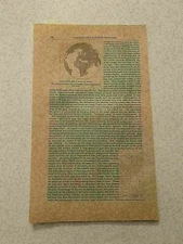 KP179) Comparative Size of Moon and Earth Parallax Astronomy 1874 Engraving