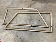 Jeep Grand Wagoneer Cargo Quarter Window Glass Inside Metal Trim Molding FSJ Gld