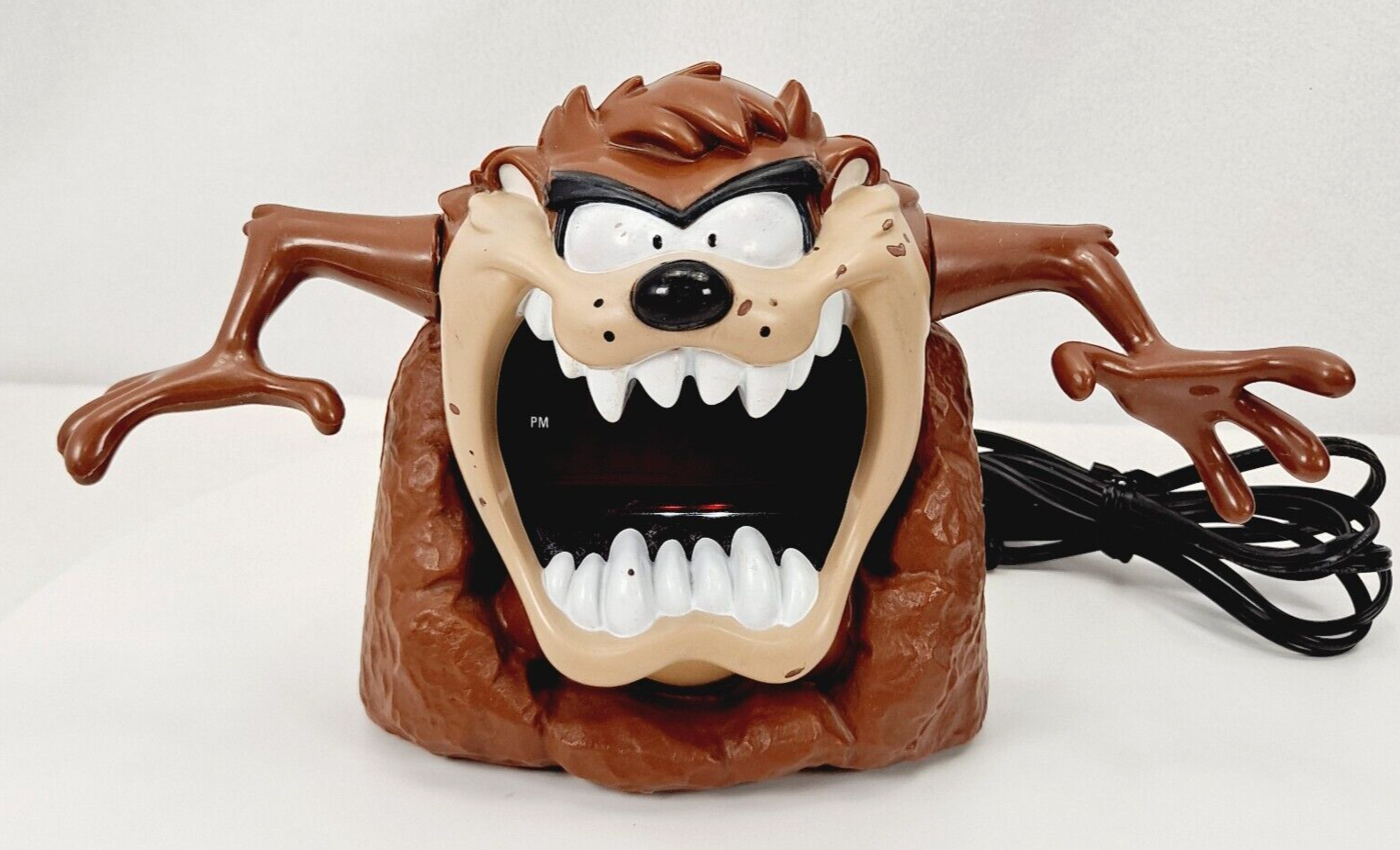 Vintage 1995 Warner Bros Taz Tazmanian Devil Westclox Alarm Clock Working