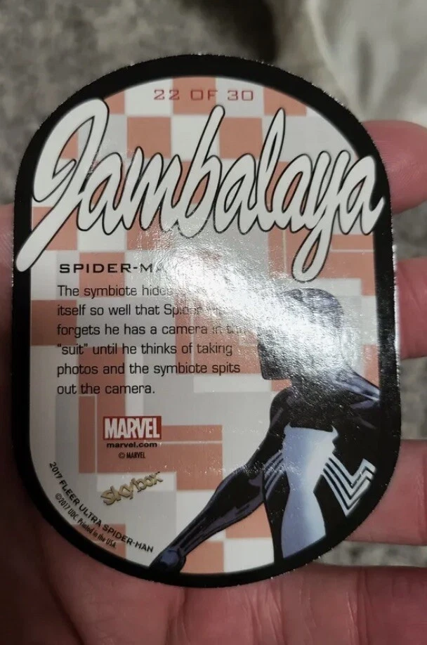 SPIDER-MAN 2017 FLEER ULTRA MARVEL SPIDER-MAN #22 JAMBALAYA SP INSERT E-X NRMT - Image 2 of 4