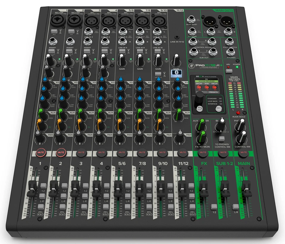 Mackie ProFX12v3+ 12-Channel Analog Mixer w/Enhanced FX/USB Recording/Bluetooth - Image 2 of 4