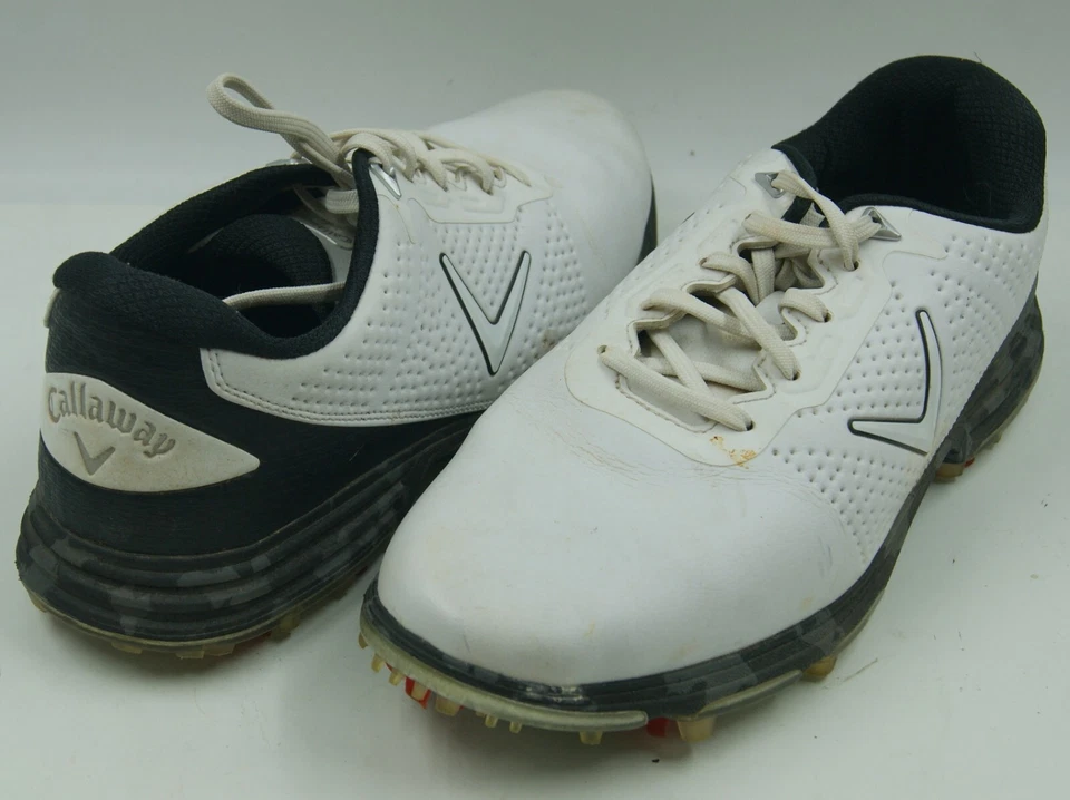 Callaway Cornado V2 Golf Shoes Men's Size 10 White Leather Lace-Up Shoes - Image 3 of 4