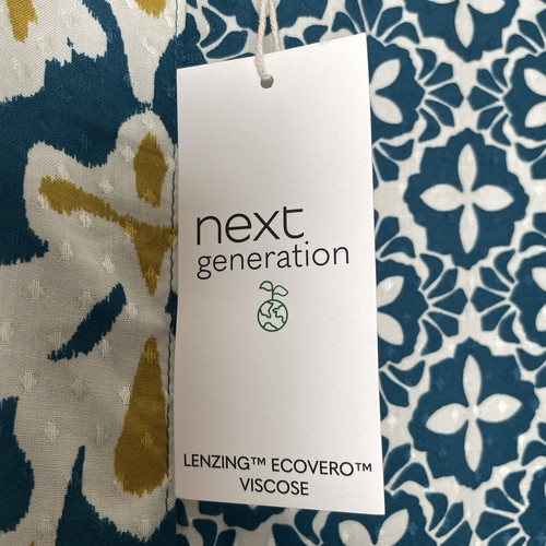 NEXT Women’s Patchwork Print Eco Vero Summer Breathable Dress Size UK 14 - Picture 4 of 10