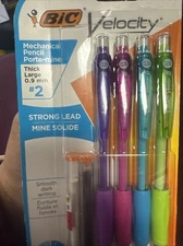 BIC, Mechanical Pencils, VELOCITY, 0.9mm, THICK, #2, COMFORTABLE GRIP