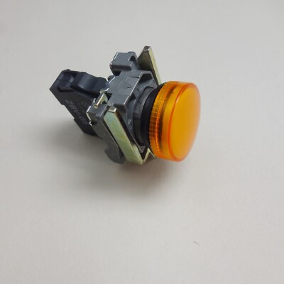 1pc 22MM XB4 YELLOW Pilot light with integral LED FITS XB4 BVB5 24V AC/DC