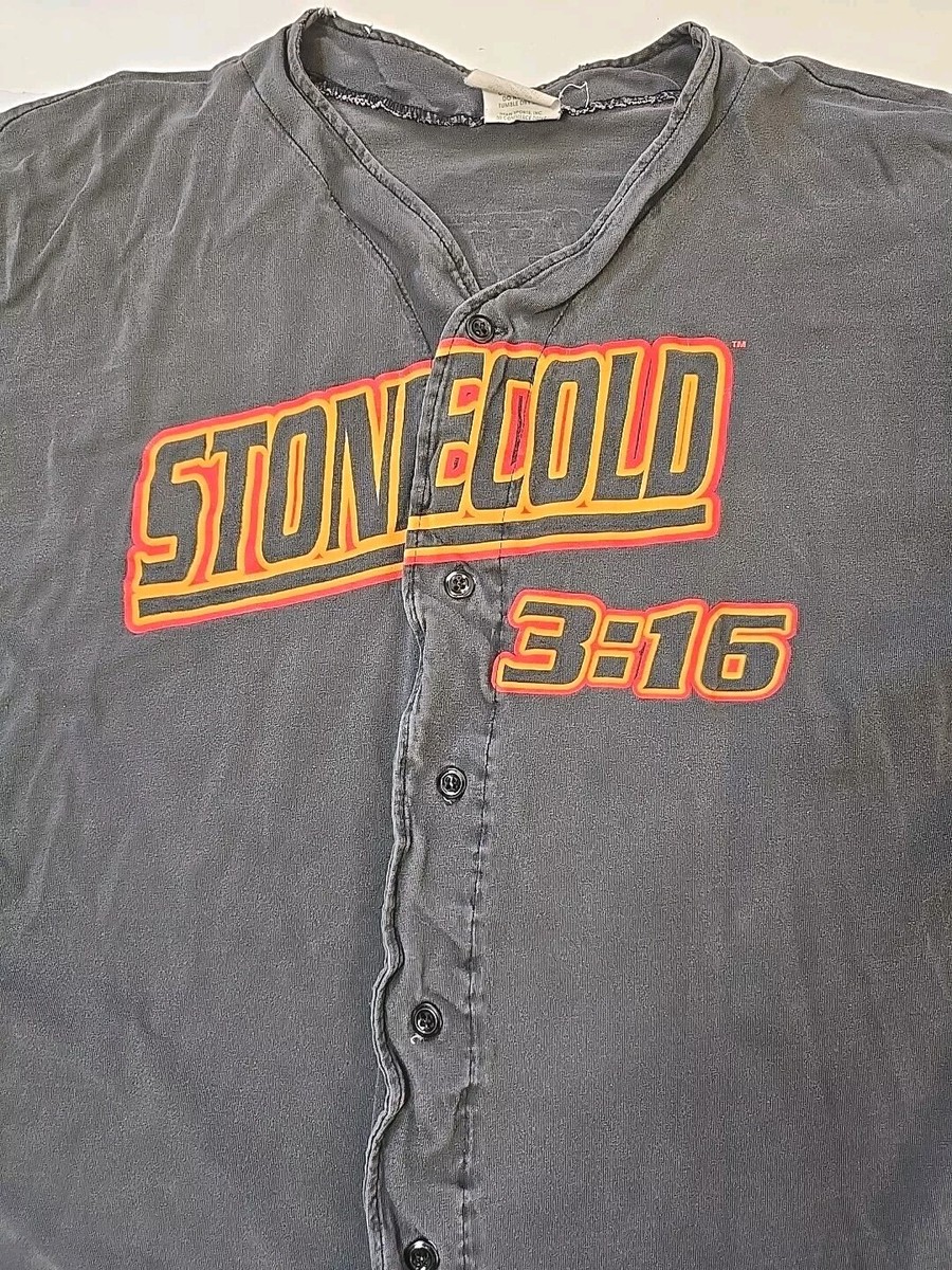 Vintage 90s WWF Stone Cold Steve Austin 3:16 Skull Baseball Jersey
