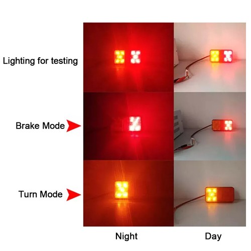 LED Trailer Lights Kit Tail Lights Submersible 5 Core Wiring Plug Caravan Boat - Picture 7 of 24