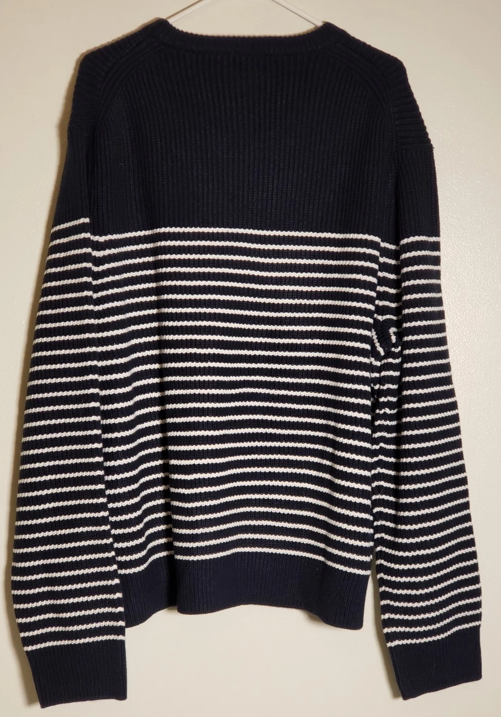 Felpa Michael Kors blu bianca a righe maglia pullover maglione taglia large