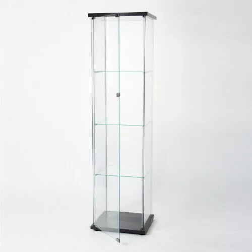 Glass Display Cabinet 4 Display Shelves Floor Standing w/Door Curio Bookshelf US - Picture 12 of 16