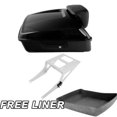 Chopped Trunk Mount Rack Pad Fit For Harley Fat Boy Deluxe 2008-16