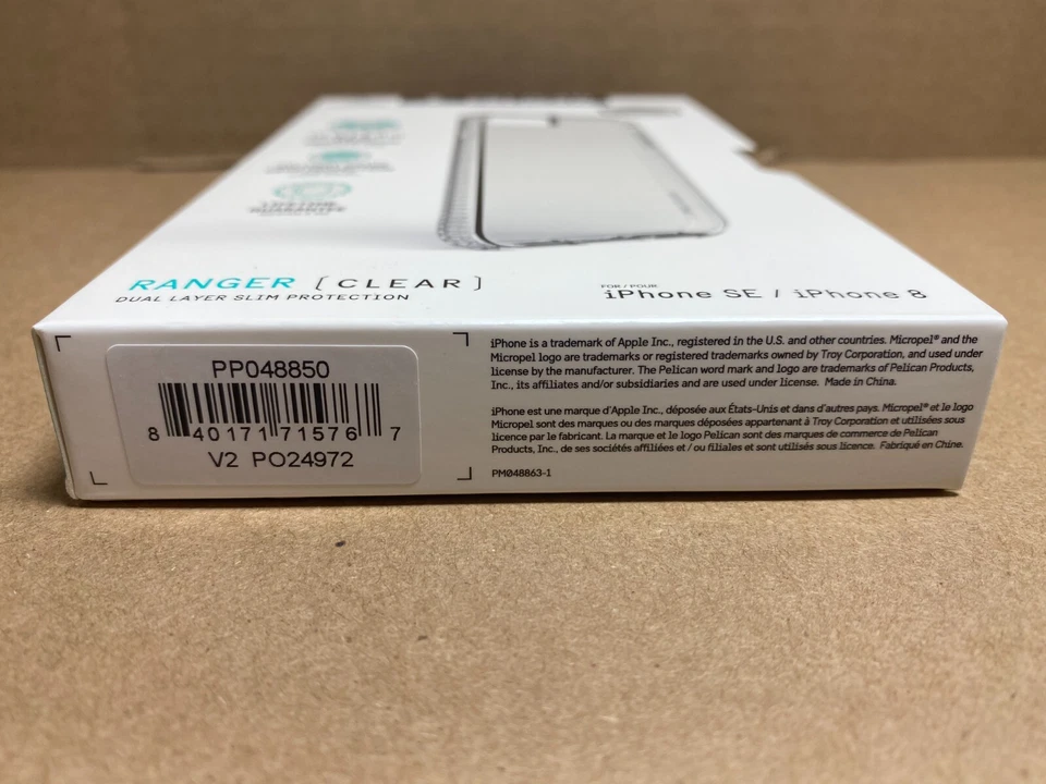 Funda Pelican Ranger para Apple iPhone SE 2022 Transparente Delgada Calidad Premium Foto 3 de 4