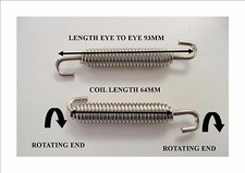 2 x chrome Steel Exhaust Springs 93mm For Expansion Pipes Or Manifold Link