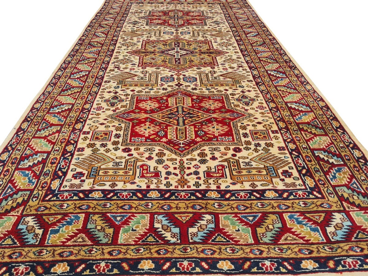 Amazing Hand Knotted Vintage Jaipuri Wool Area Rug 6.10 x