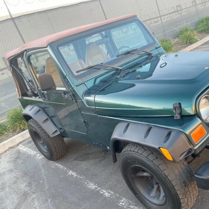 For 97-06 Jeep Wrangler TJ 7" Wide Pocket Extended Fender Flares Kit Black 6PC Foto 4 de 4