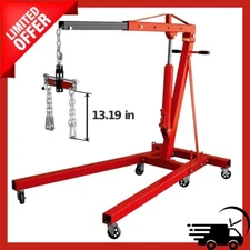 Heavy Duty Engine Hoist Leveler Cherry Picker Shop Crane Load Lift Tool 1500 Lbs