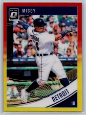 2018 panini donruss optic miguel cabrera red yellow prizm variation #122