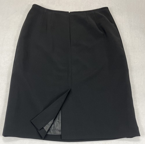 Jones Wear Black Open Front Lined Skirt Suit Women’s 10 - Picture 8 of 9