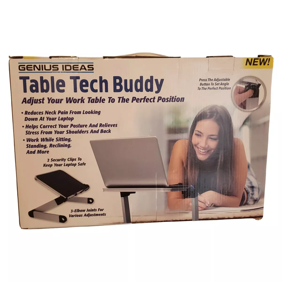 Genius Ideas Table Tech Buddy Adjustable Work Table For Your