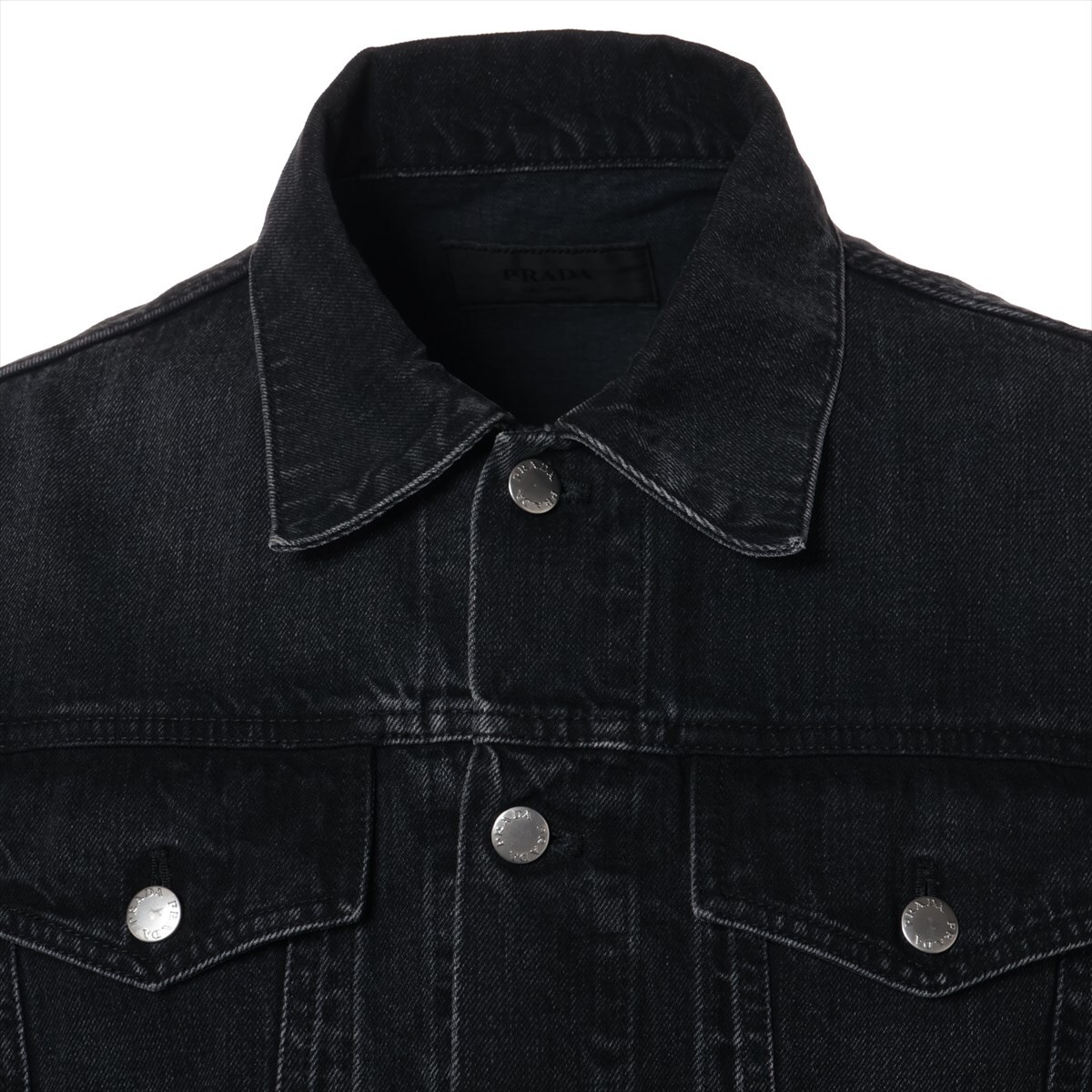 Prada 23SS Cotton Denim Jacket XL Men's Black GEB227 Prada 23SS Cotton Denim Jacket XL Men's Black GEB227