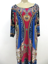 Floral Dress NY Collection Plus Size 3X Multicolor 3/4 Sleeve Mid Calf NEW