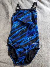 DOLFIN One Piece Swimsuit Womens Size 30 Black Blue