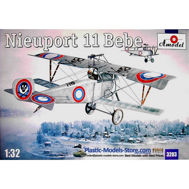 Nieuport 11 Scout Bebe French Fighter WWI, scale model kit 1/32