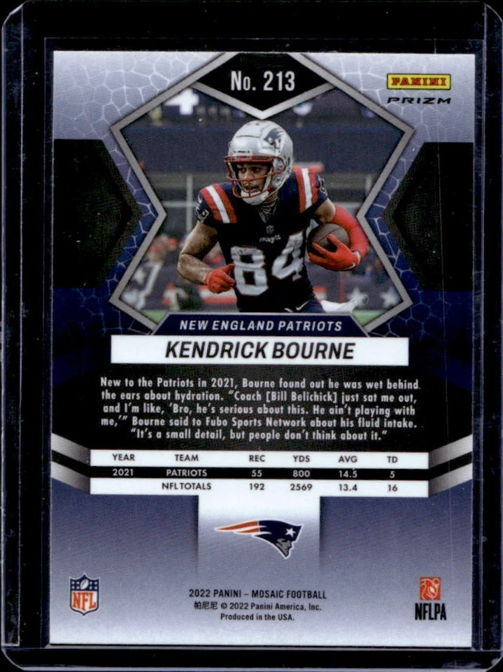 2022 Mosaic Kendrick Bourne Camo Pink #213 Patriots - Image 2 of 2