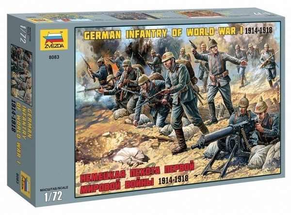 Zvezda 8083 1/72 Deutsches Infanterie-Regiment 1914-1918 WWI Bausatz-image
