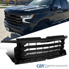 Fits 2019-2025 Chevy Silverado 1500 High Country Glossy Black Front Hood Grille