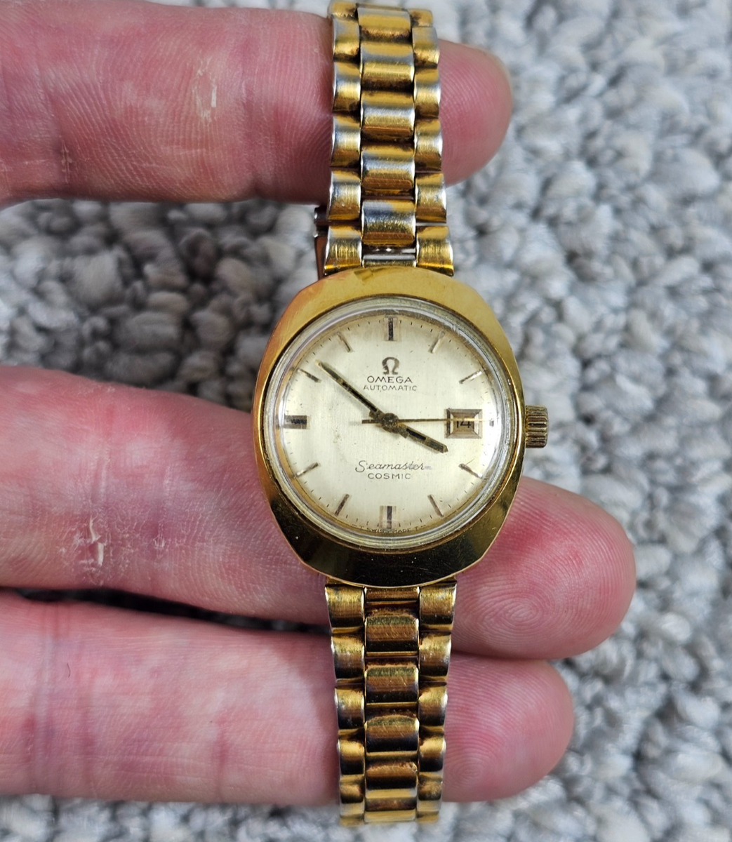 Omega Seamaster Cosmic 566018 Tool 102 Champagne Automatic Ladies