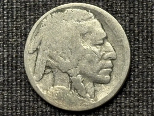 1914 Buffalo Nickel - Carefully Restored Date - Good Condition