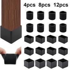 Square Silicone Chair Leg Caps   Non-Slip Floor Protector Table Foot Pads