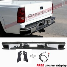 Chrome Rear Step Bumper Wside Pad For Chevy Silverado Gmc Sierra 1500 1999-2006