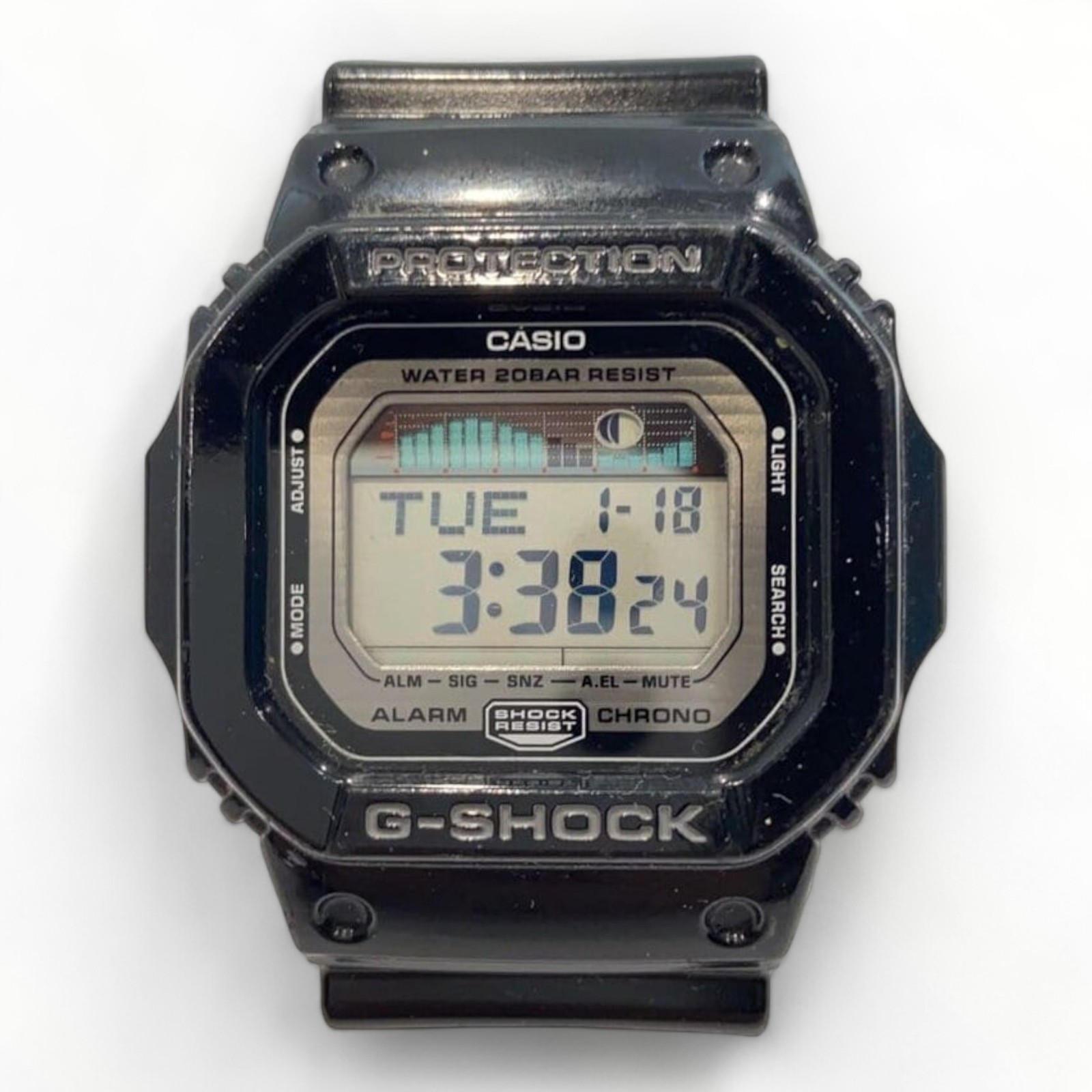 CASIO Digital Quartz Navy Black Mens Watch 1.38x1.77