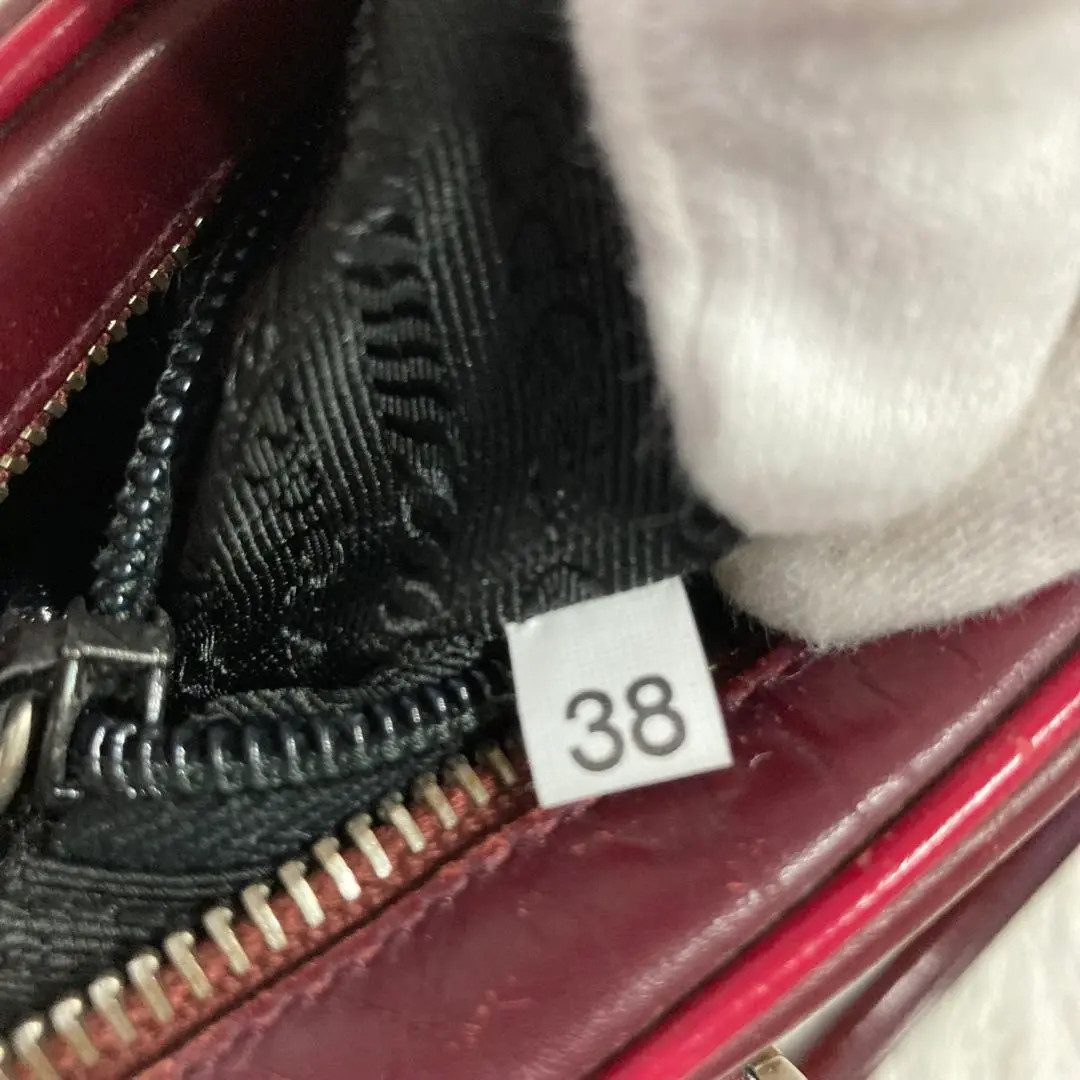 ◯PRADA プラダ ボーリングバッグ ハンドバッグ レザー 色 白 黒 Prada Bowling Tote Bag Handbag Leather Logo Bordeaux