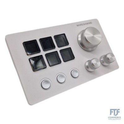 Mars Gaming MSD-Two, Kompaktes Control Deck, 6 Anpassbare LCD-Tasten + 3 Tasten,