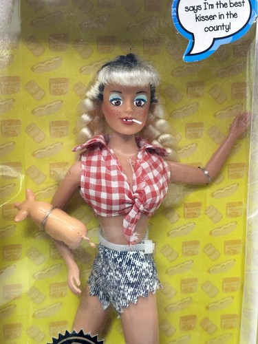 1999 Trailer Trash Sammlerpuppe 1. Auflage blond rauchend mit Schwein - Bild 3 von 9