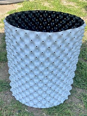 15 Gallon Air Pruning Pot HDPE Grow Container 16''x15'' White or Black Aerated